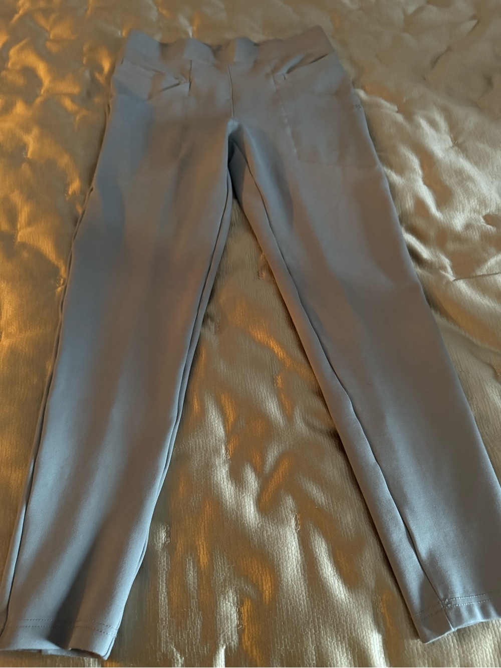 Betabrand Women’s Light Gray Slim Pants